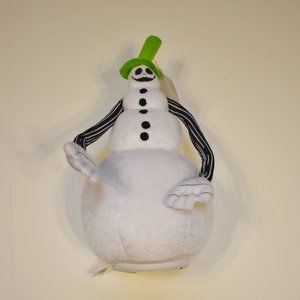 Disney Nightmare Before Christmas Jack Skellington Snowman Animated Plush NWT